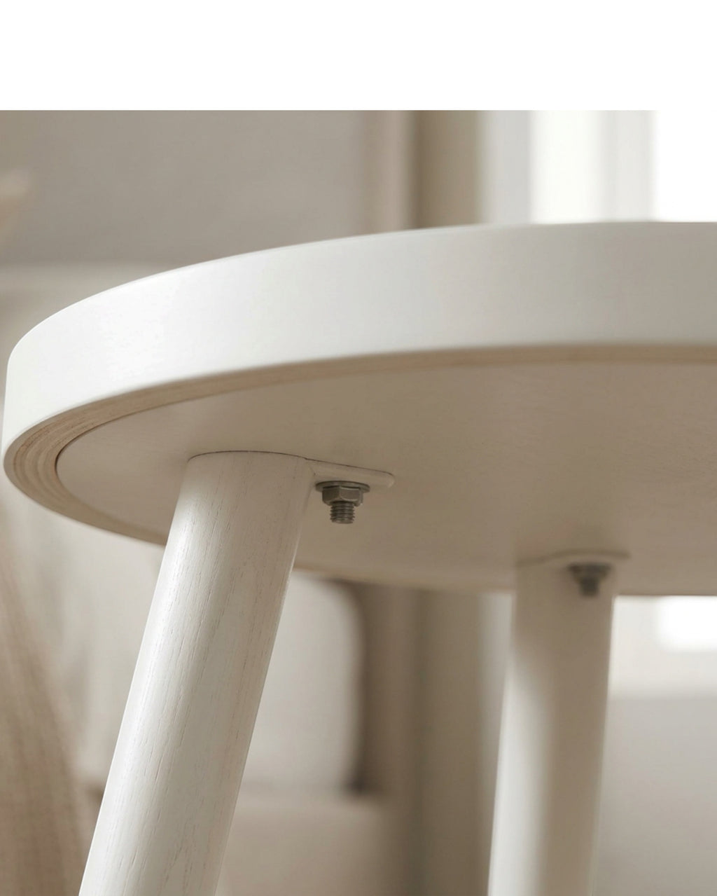 Hjvmn Round Three Leg Bedside Tray Table Warm Clay - Detail view