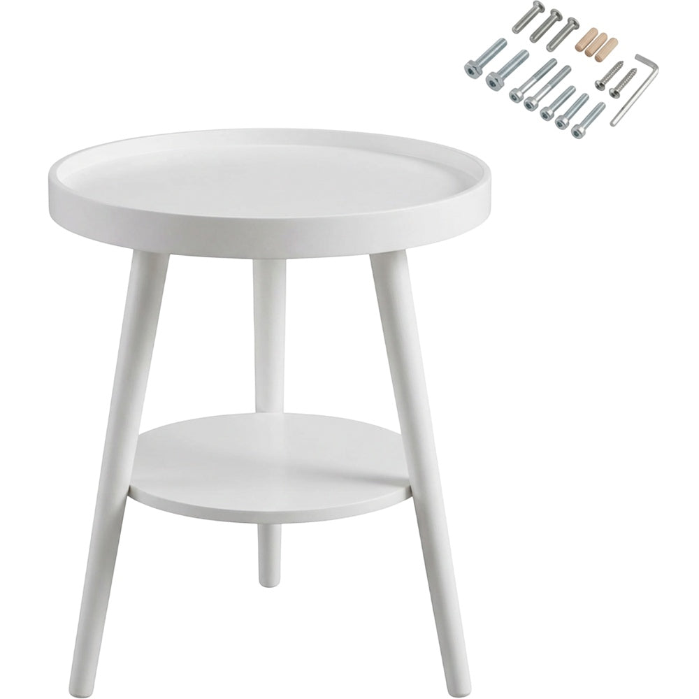 Hjvmn Round Three Leg Bedside Tray Table Warm Clay - Product view