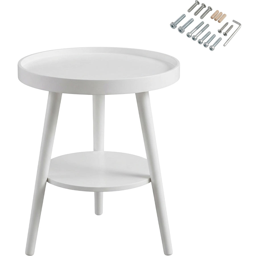 Hjvmn Round Three Leg Bedside Tray Table Warm Clay